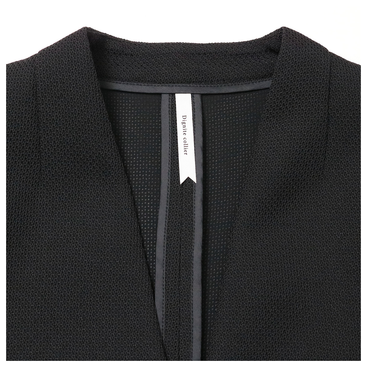 メッシュボンディングジャケット 04 ブラック【Dignite collier