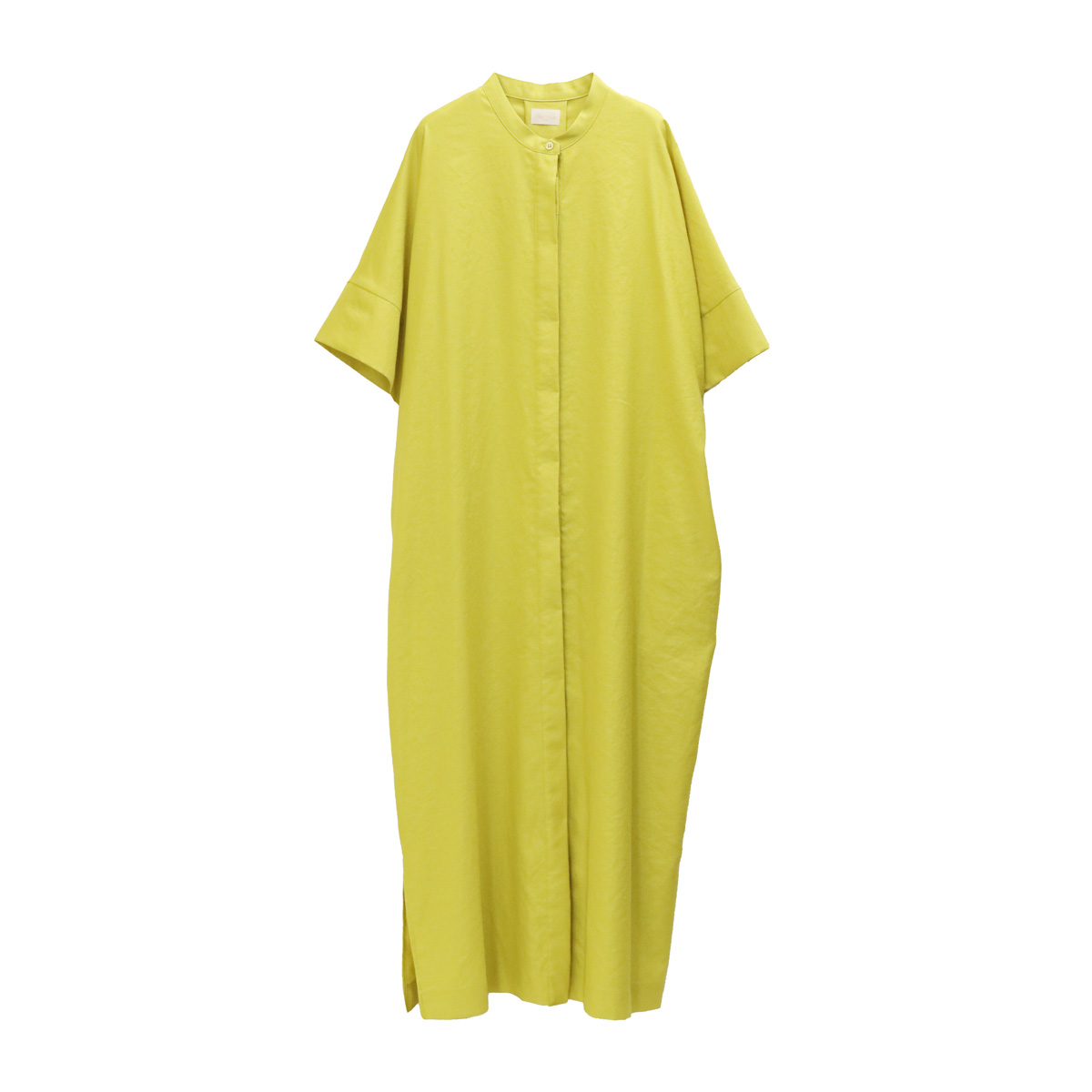 バンドカラーロングシャツワンピース 23 イエロー【Fleur de lis