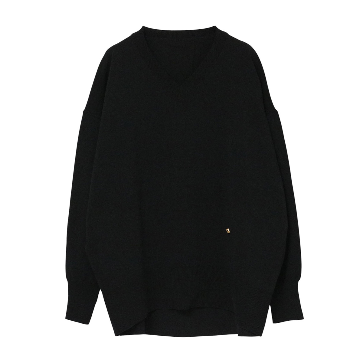 PRIORITY 長袖ニットセーター プライオリティ Priority ニット セーター 長袖 38 M 黒 ブラック