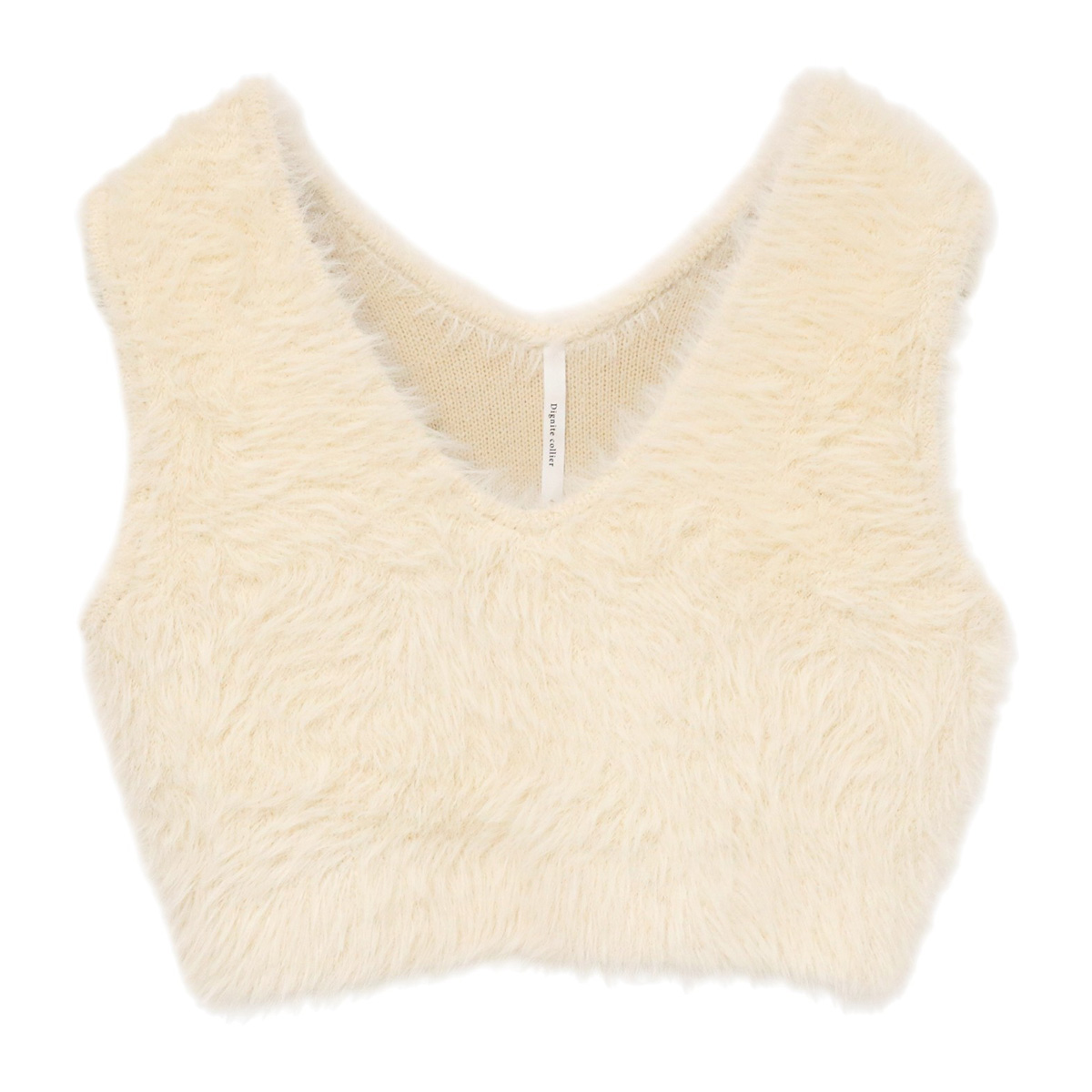 フェザーニットベスト 33 ベージュ【Dignite collier(ディニテコリエ