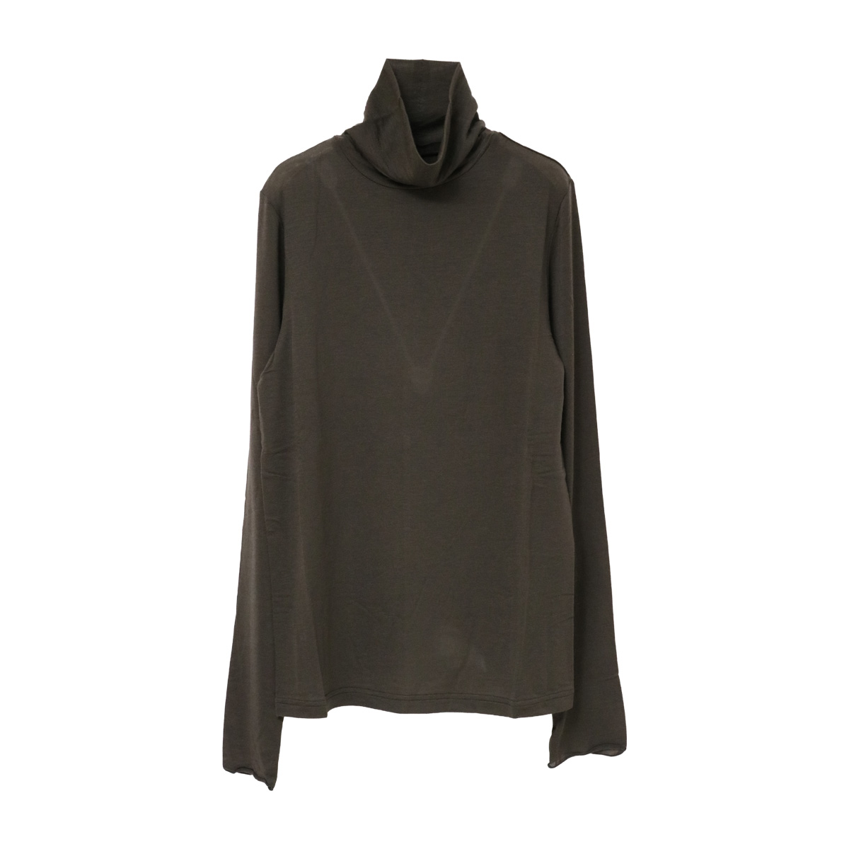 美品 Dignite collier黒 サイズF カシミヤシルクソフトタートル 33 グレージュ【Dignite collier