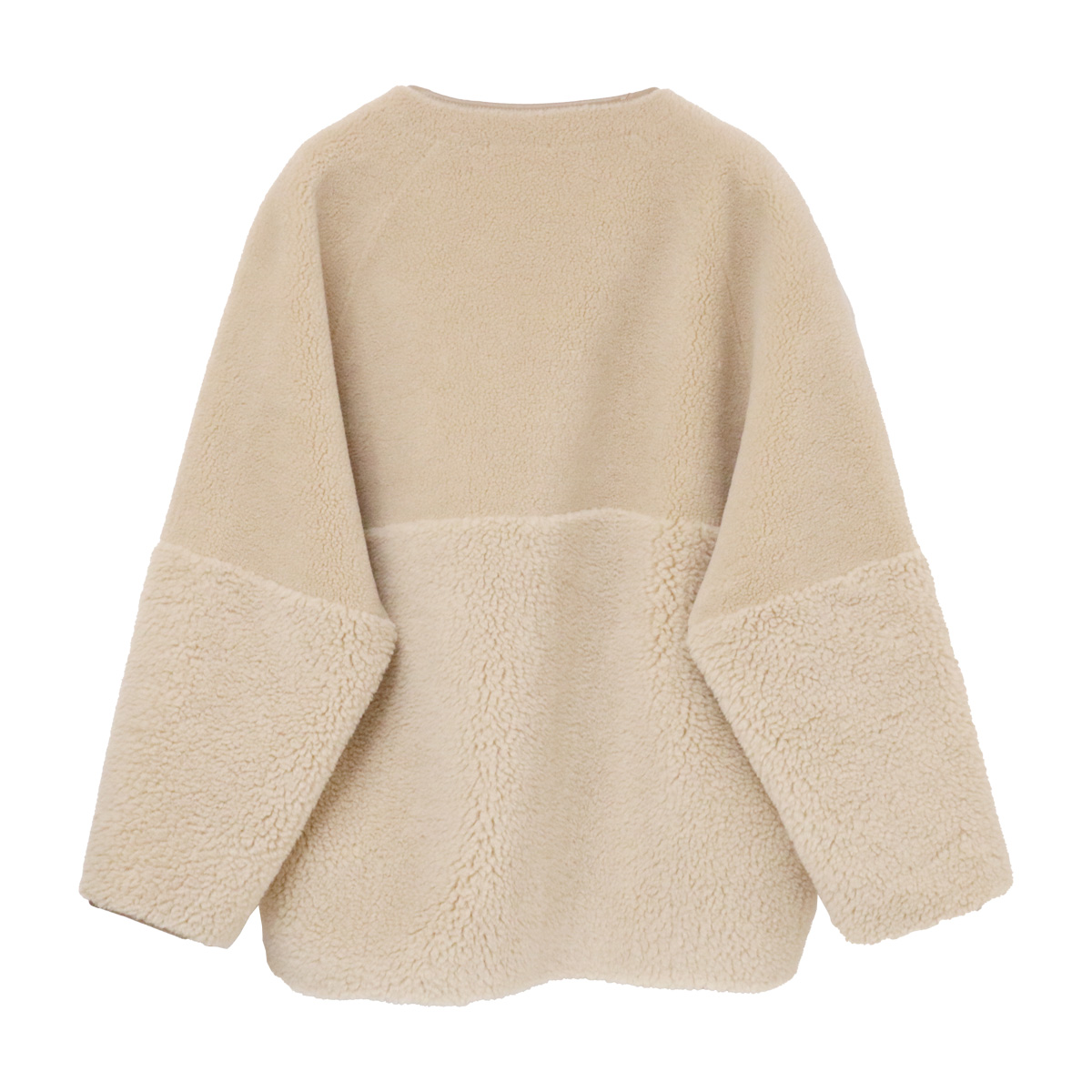 新品タグ付き⭐︎ PASSIONE フェイクムートン リバーシブルブルゾン ボア切替フェイクムートンリバーシブルコート 11 オフホワイト