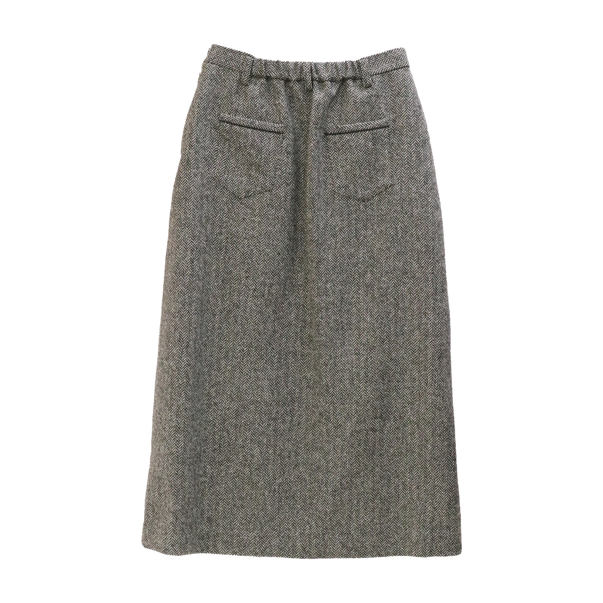 ABRAHAM MOON社製 ウールツイードボックスプリーツスカート 199