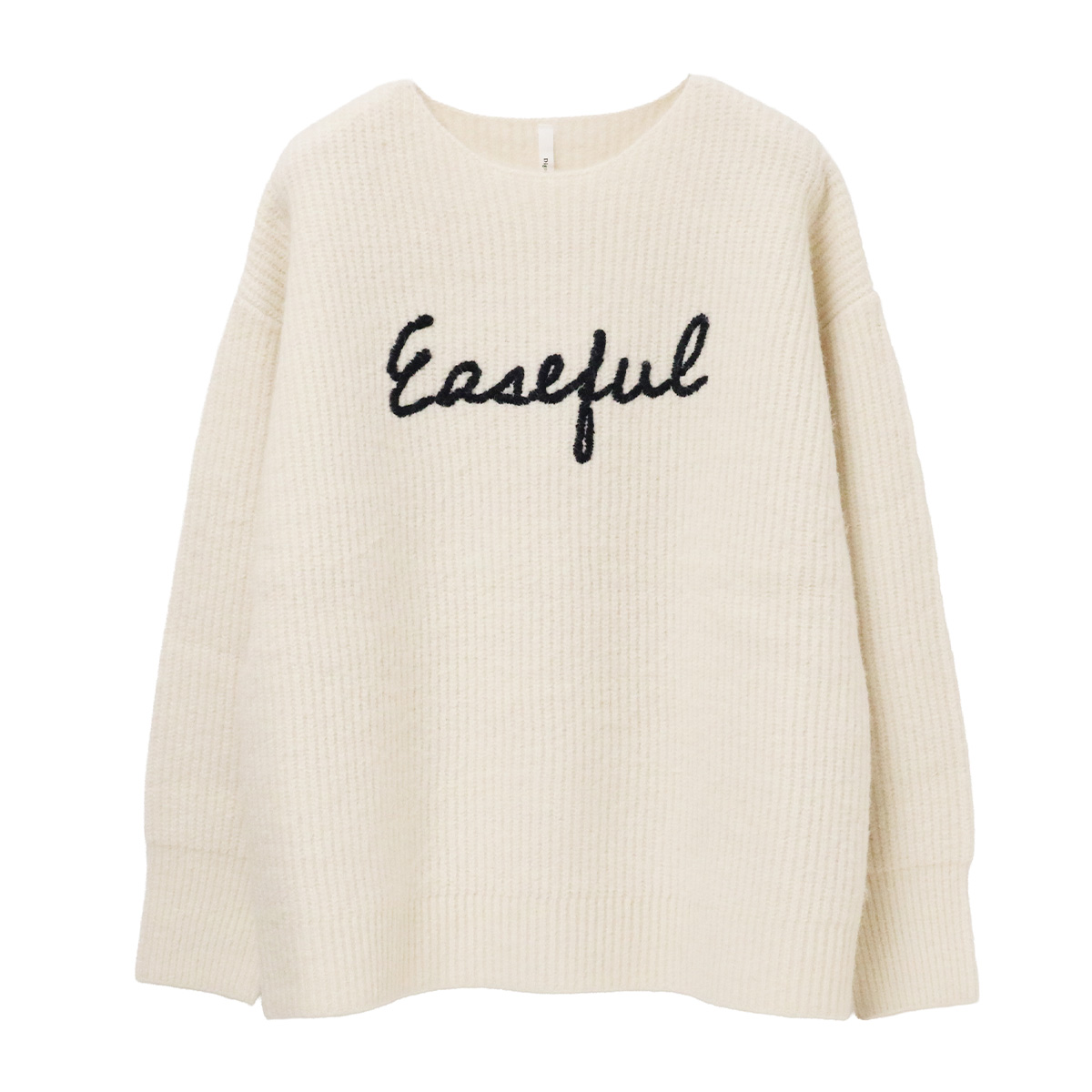 刺繍ロゴニット 31 オフホワイト【Dignite collier(ディニテコリエ